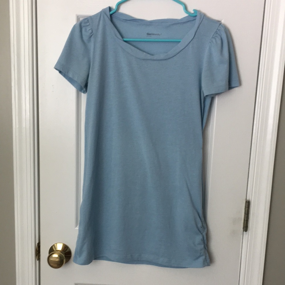 Blue Short-sleeved Tee by Gap Maternity